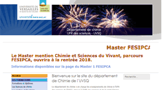 Desktop Screenshot of chimie.uvsq.fr